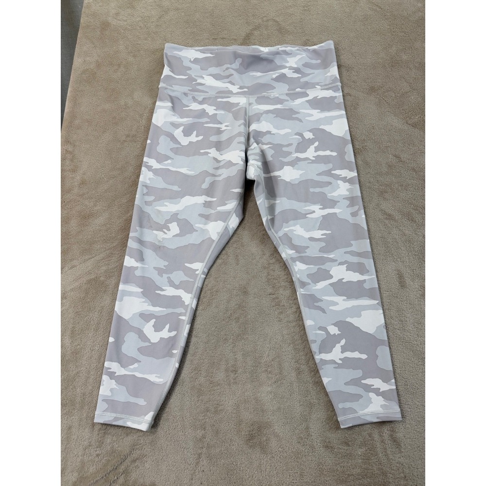 Athleta Elation Tight Grey Leggings Womens Size 1X White Camo